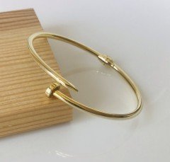 Gold Renk Gümüş Çivi Bileklik