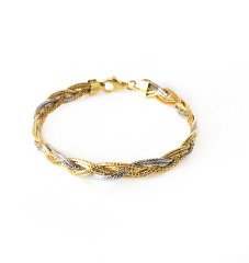 Örgü Model Gümüş Zincir Bileklik