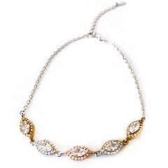 Taşlı Damla Model Gümüş Bileklik