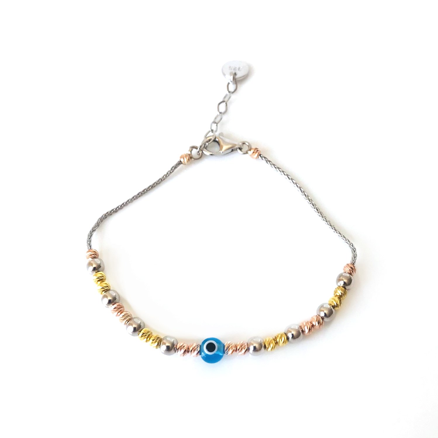 Nazar Boncuklu Gümüş Bileklik