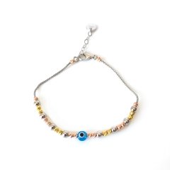 Nazar Boncuklu Gümüş Bileklik