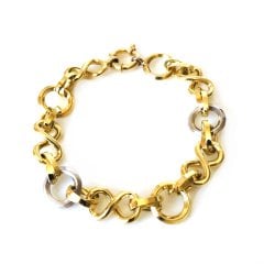 Sonsuzluk Detaylı Gümüş Zincir Bileklik