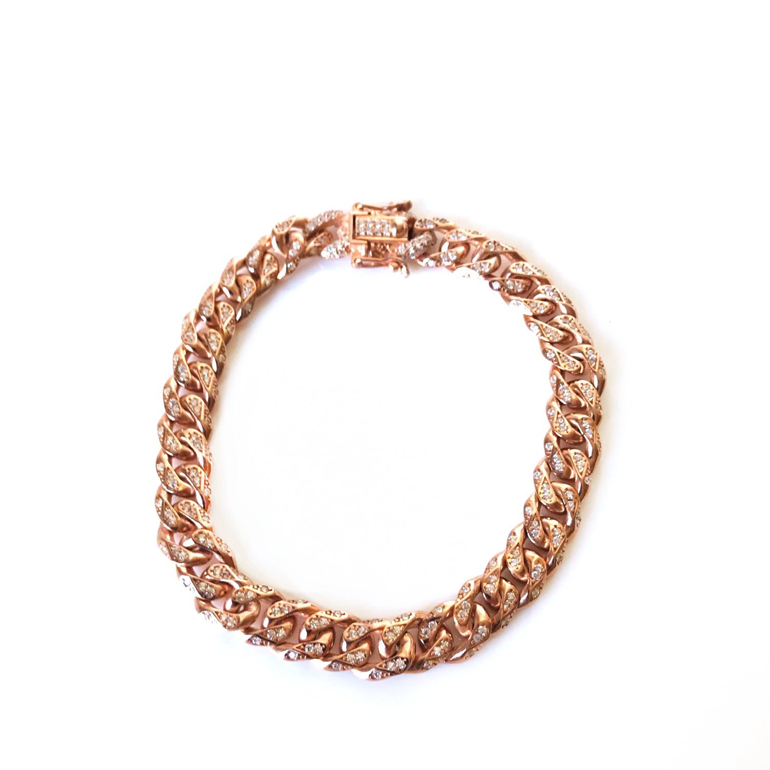 Taşlı Gümüş Zincir Bileklik