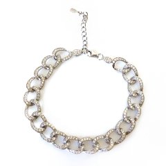 Taşlı Gümüş Zincir Bileklik