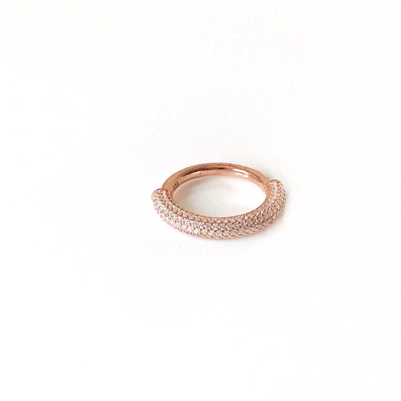 Taşlı Bombeli Gümüş Yüzük