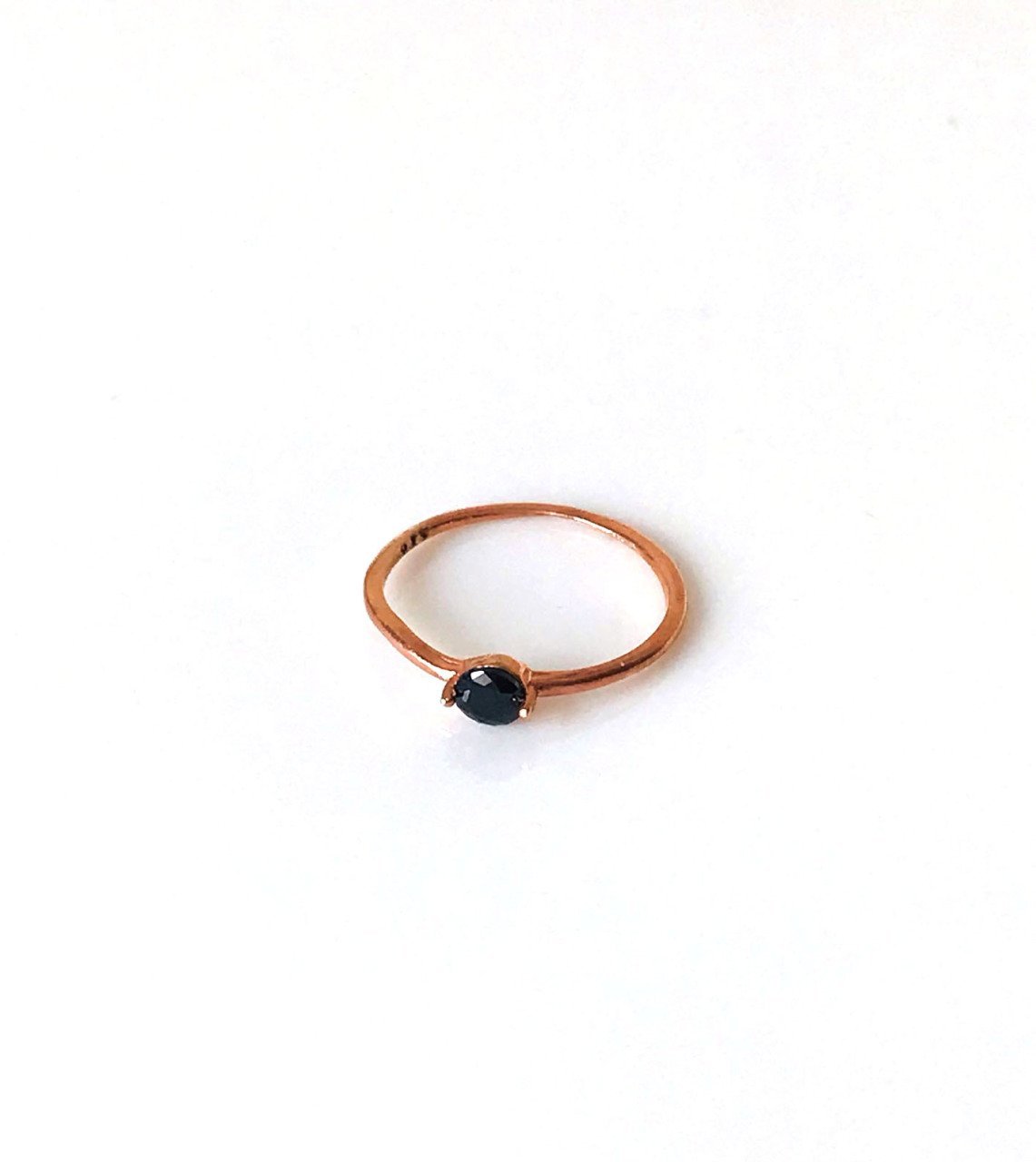 Siyah Taşlı Gümüş Yüzük