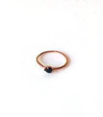 Siyah Taşlı Gümüş Yüzük