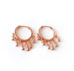 Baget Taşlı Gümüş Şakira Küpe