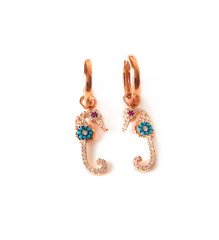 Deniz Atı  Gümüş Küpe