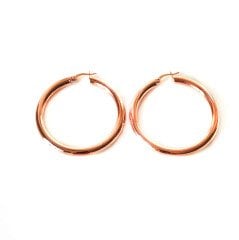 Halka Rose Gümüş Küpe