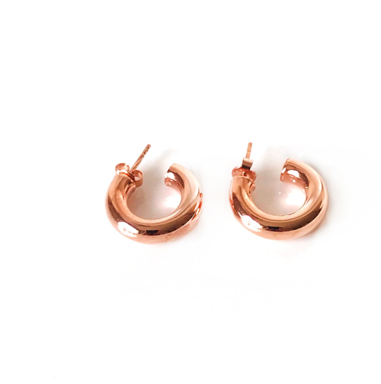 Halka Rose Gümüş Küpe