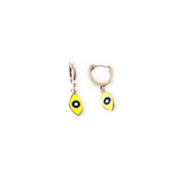 Sarı Damla Gümüş Küpe