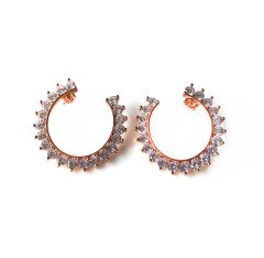 Taşlı Gümüş Küpe