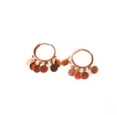 Pullu Rose Gümüş Küpe