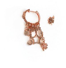 Kutup Yıldızı ve Yonca Detaylı Şans Küpesi