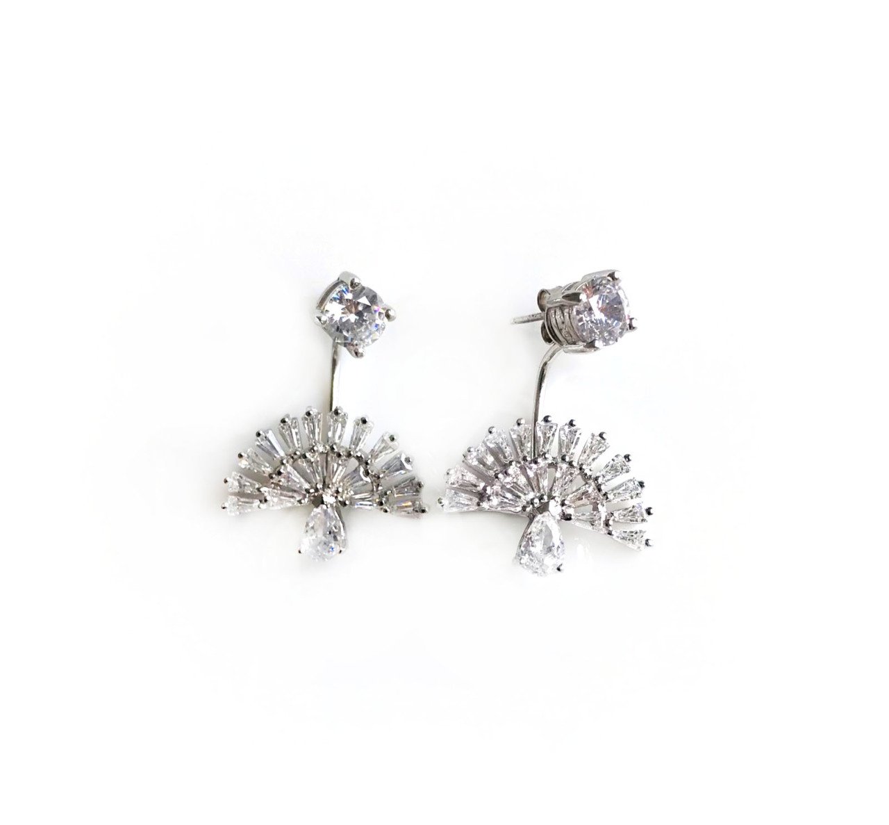 Taşlı Gümüş Küpe